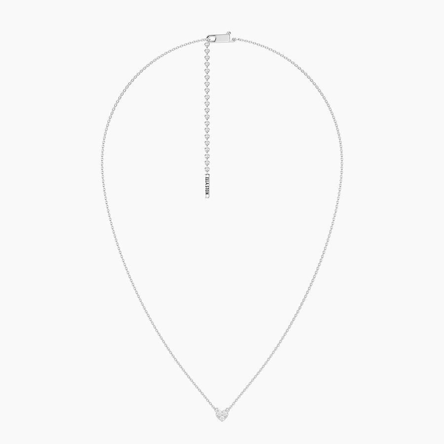 Lab-Grown 0.10 Ct Heart Pendant Necklace