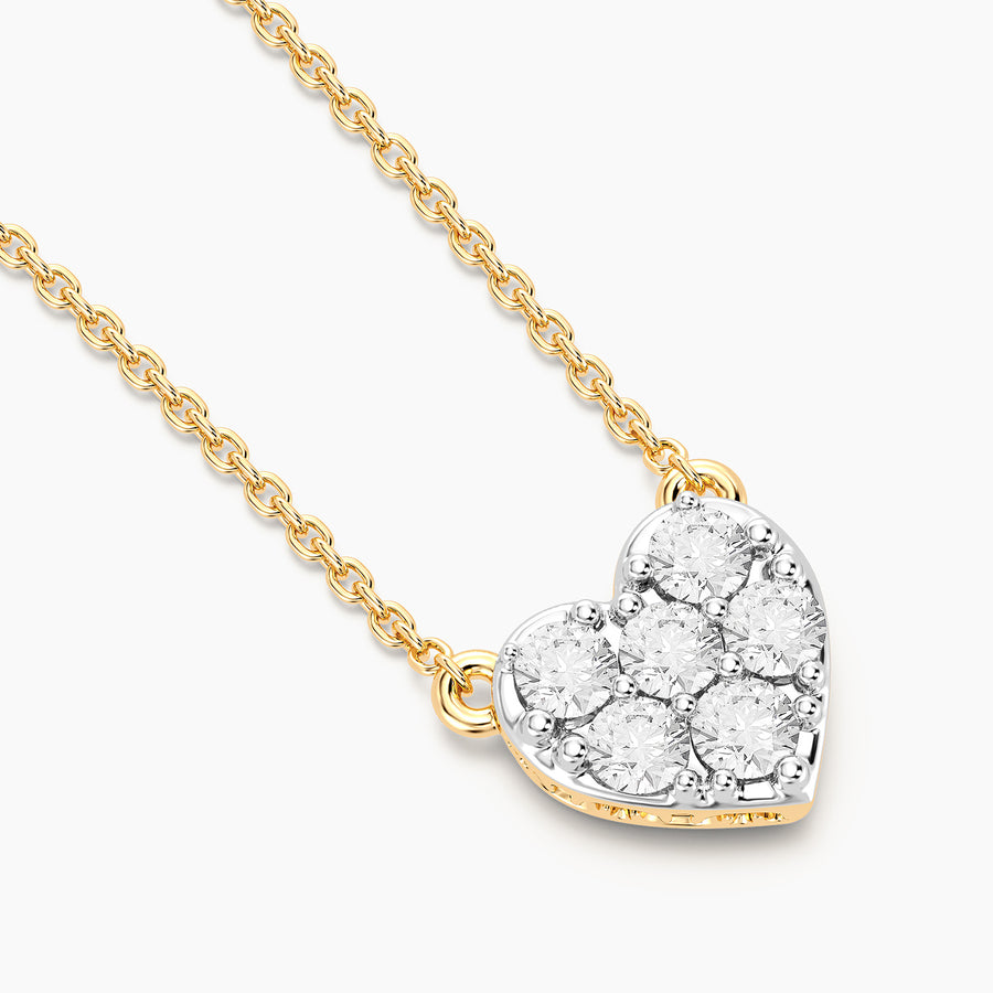 Lab-Grown 0.21 Ct Heart Pendant Necklace