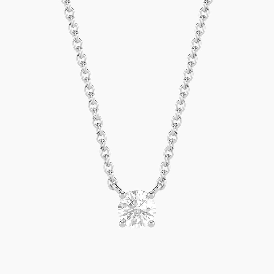 Lab-Grown 0.25 Ct Round Diamond Necklace