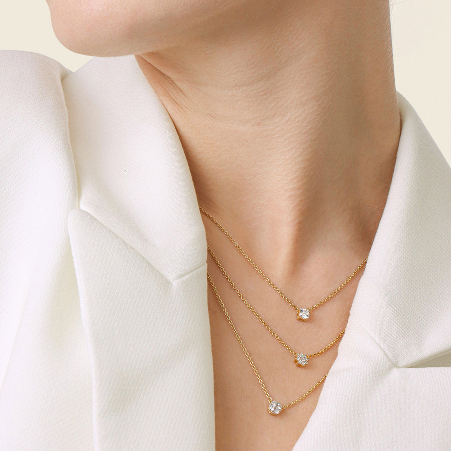 Lab-Grown 0.22 Bloom Pendant Necklace