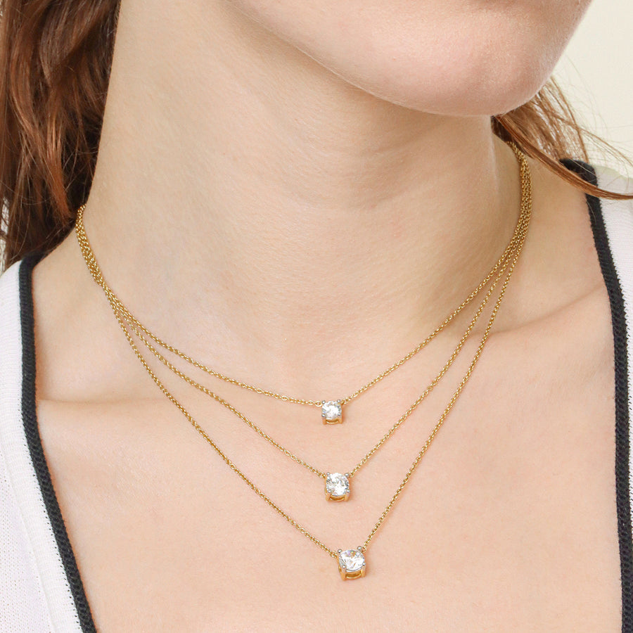 Lab-Grown 0.5 Ct Radiant Gem Pendant Necklace