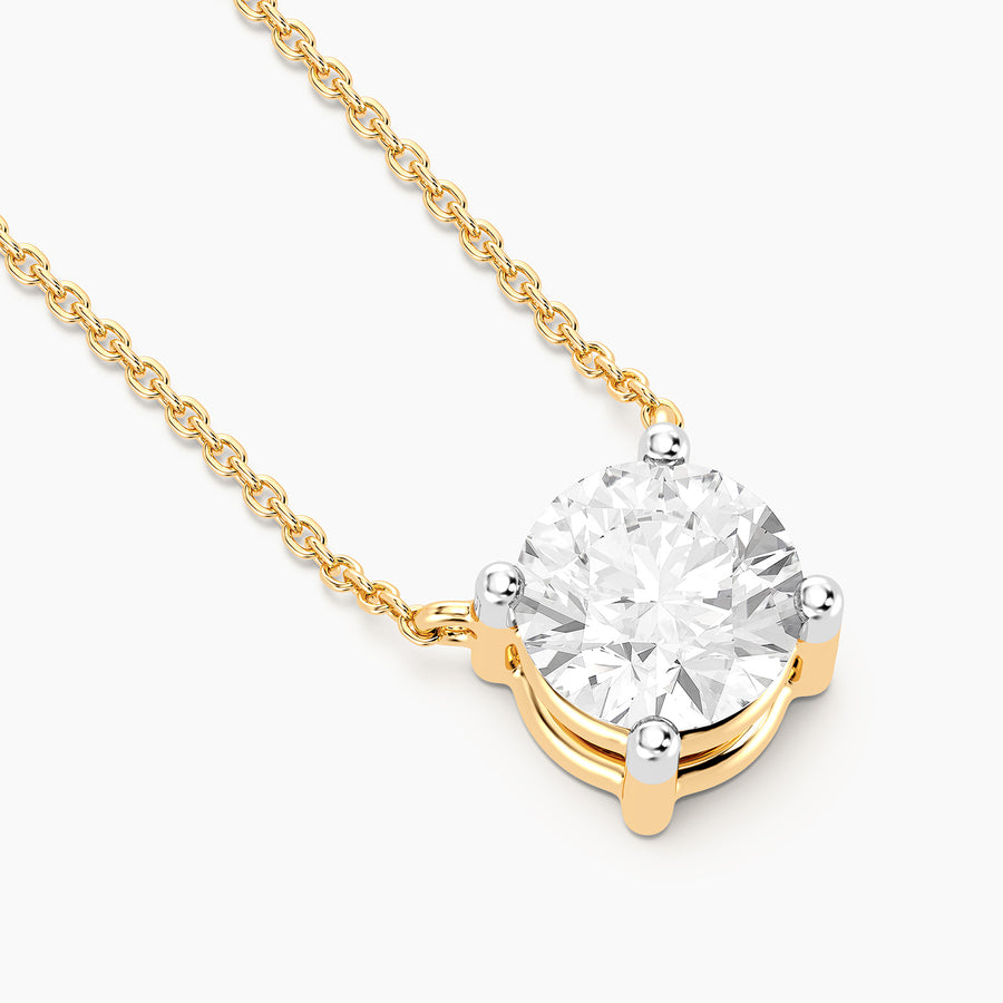 Lab-Grown 0.7 Ct Radiant Gem Pendant Necklace