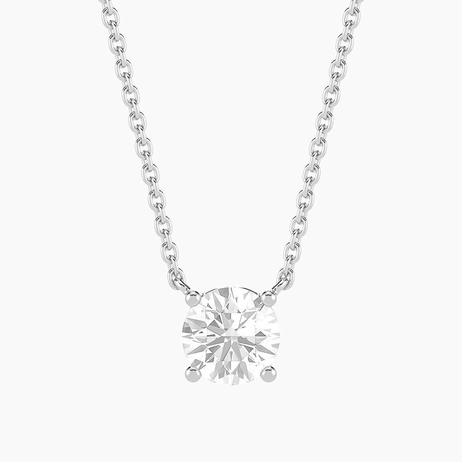 Lab-Grown 1.00 Ct Round Diamond Necklace