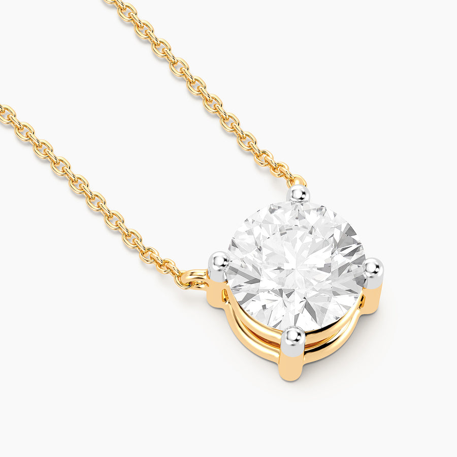 Lab-Grown 1.0 Ct Radiant Gem Pendant Necklace