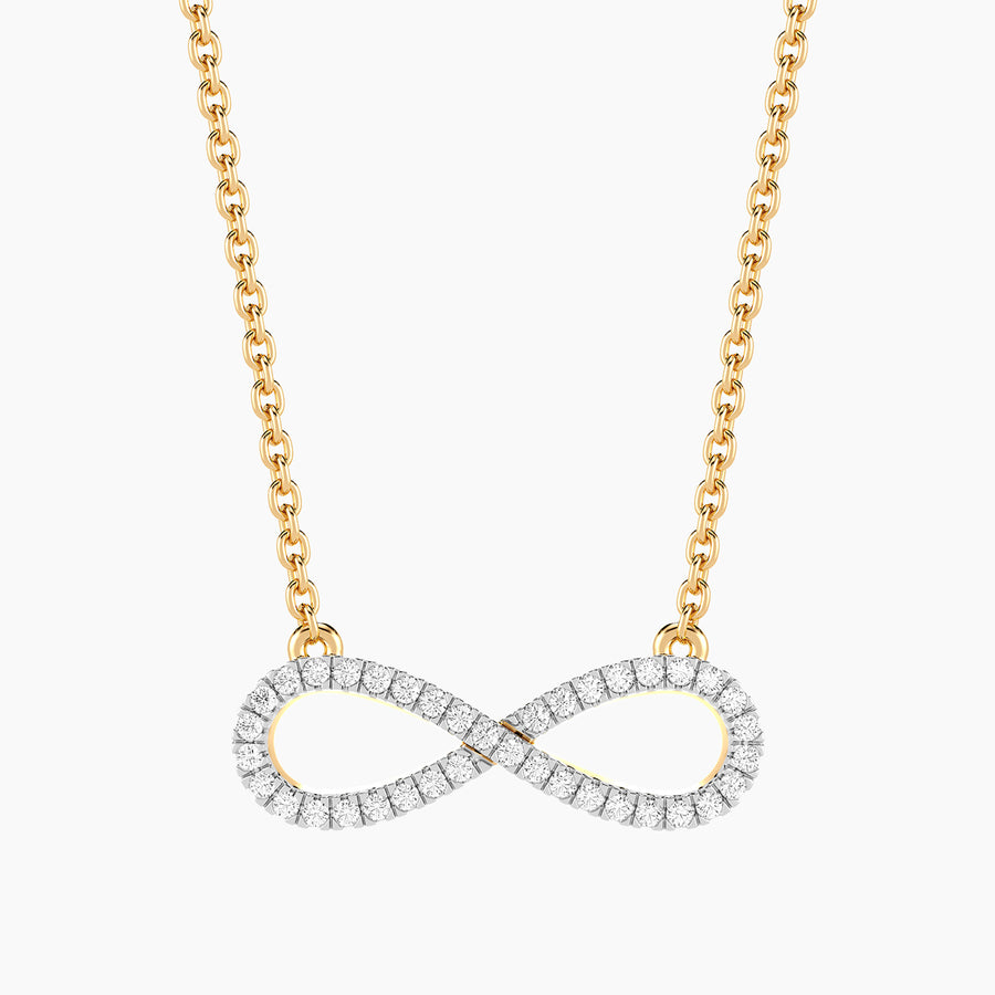 Lab-Grown Infinity Glow Pendant Necklace