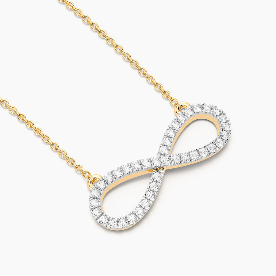 Lab-Grown Infinity Glow Pendant Necklace