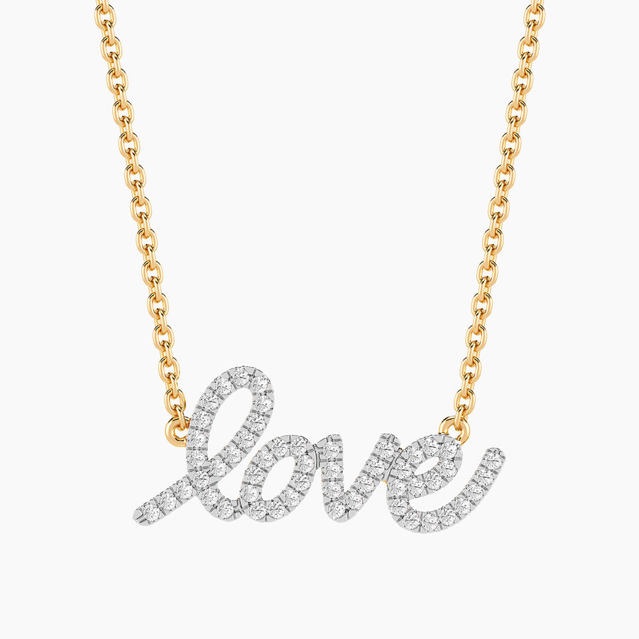 Lab-Grown Love Pendant Necklace