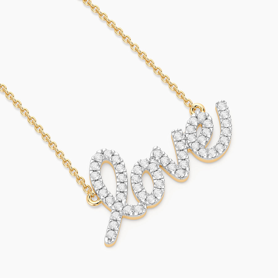 Lab-Grown Love Pendant Necklace