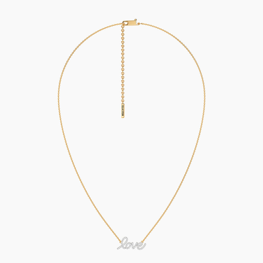 Lab-Grown Love Pendant Necklace