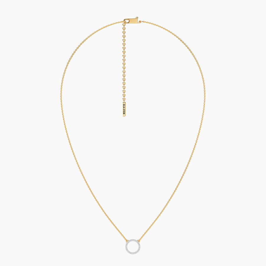 Lab-Grown Circle Pendant Necklace