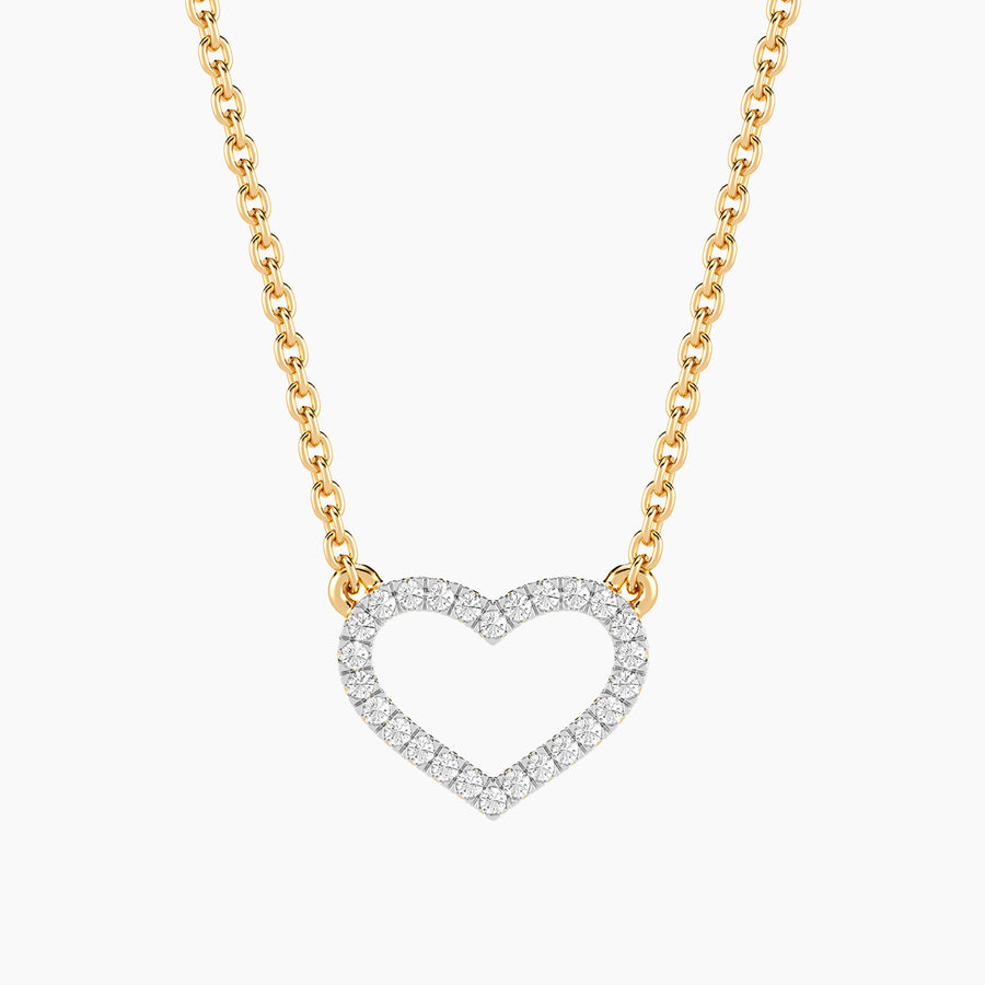 Lab-Grown Radiant Heart Pendant Necklace