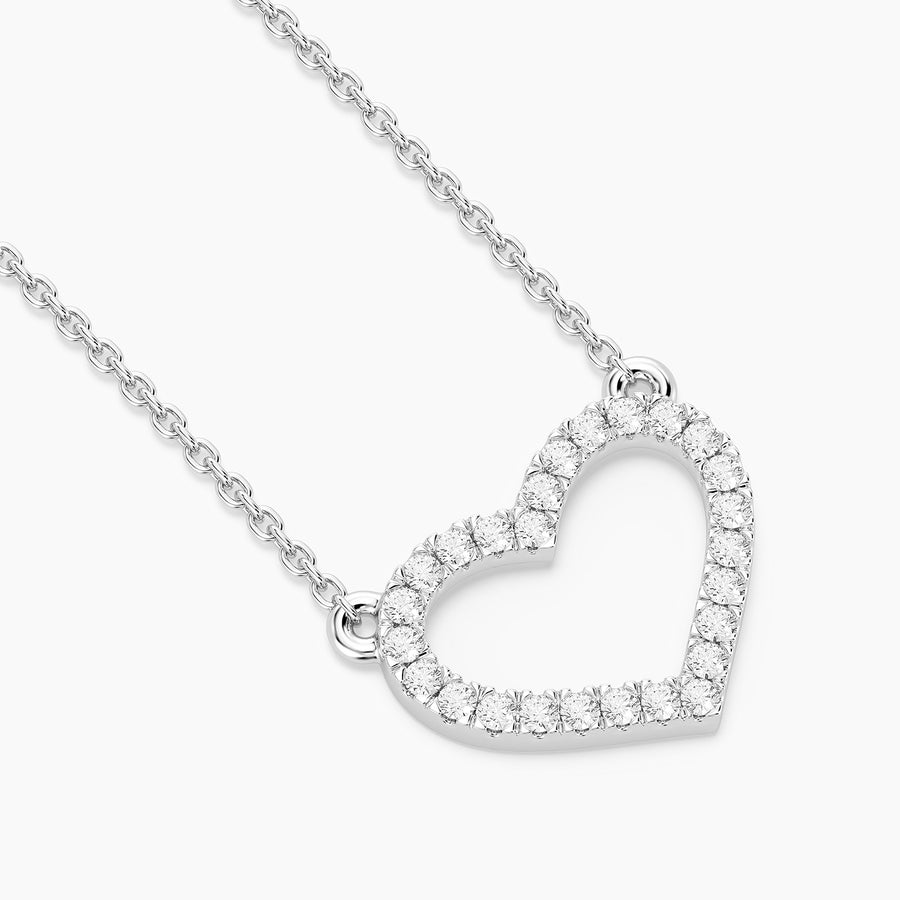 Lab-Grown Radiant Heart Pendant Necklace