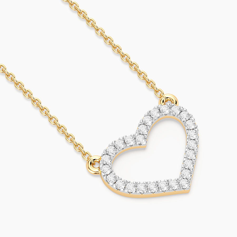 Lab-Grown Radiant Heart Pendant Necklace