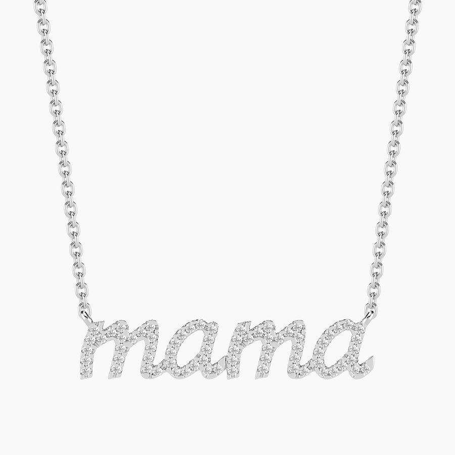 Lab-Grown Mama Pendant Necklace