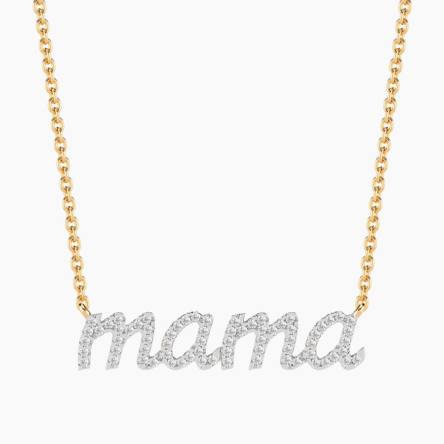 Lab-Grown Mama Pendant Necklace