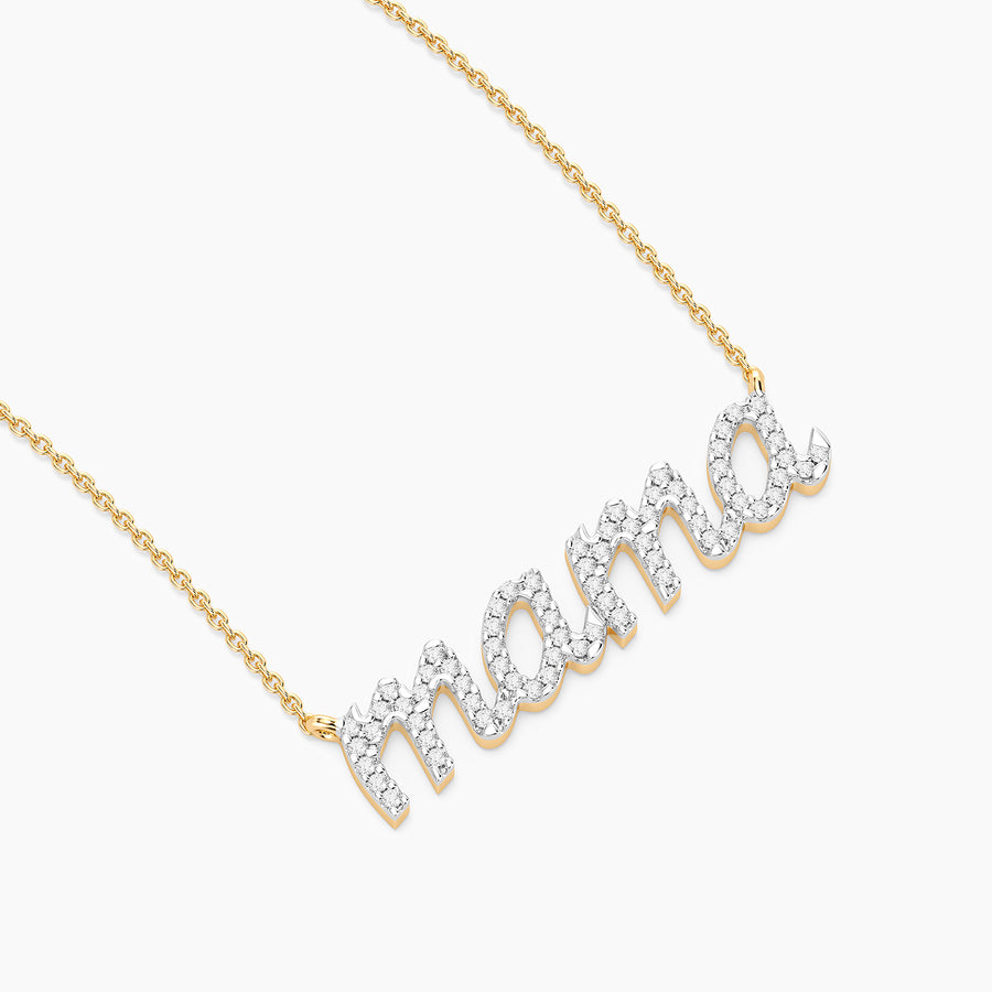 Lab-Grown Mama Pendant Necklace