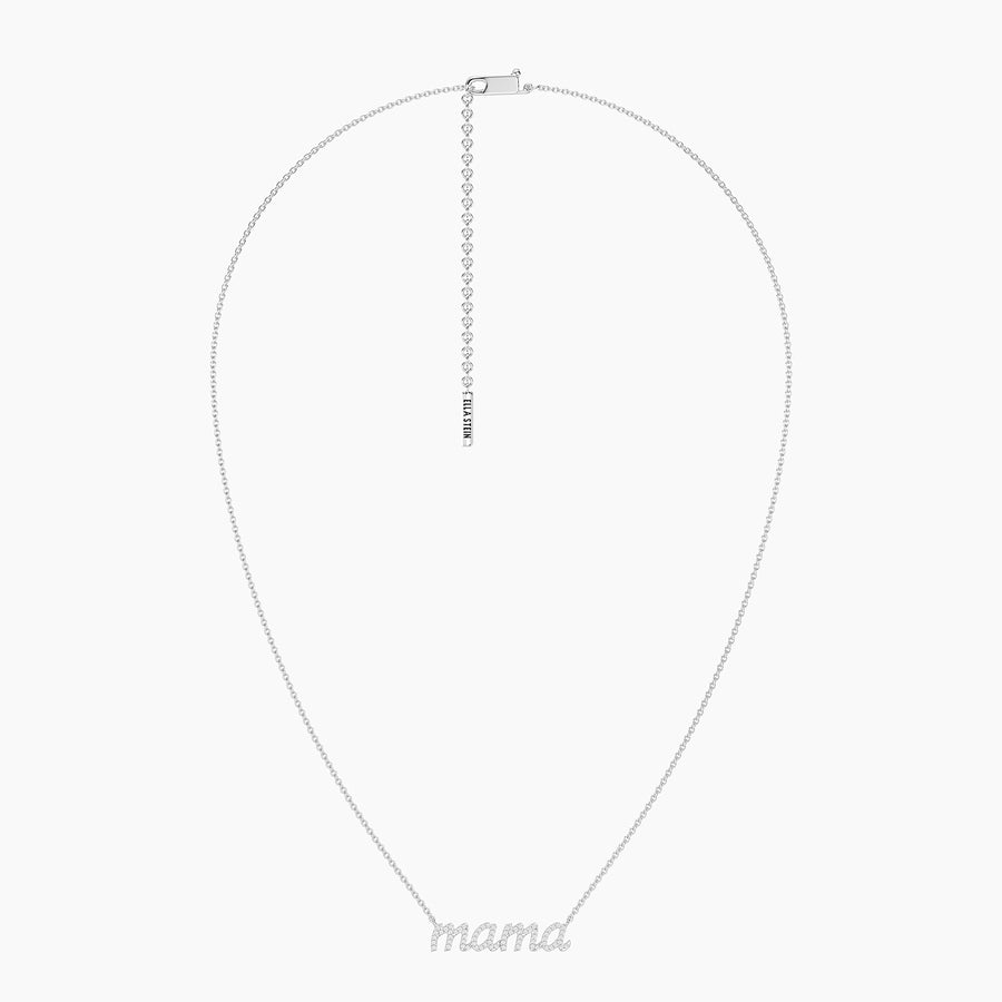 Lab-Grown Mama Pendant Necklace