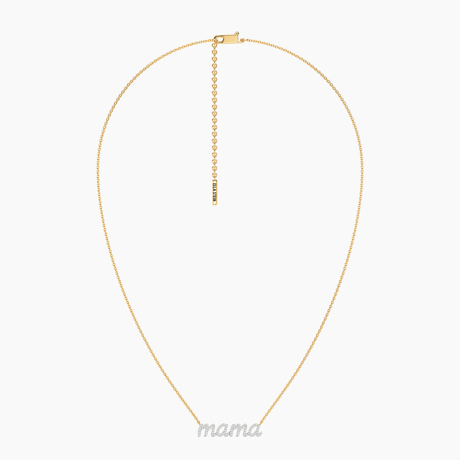 Lab-Grown Mama Pendant Necklace