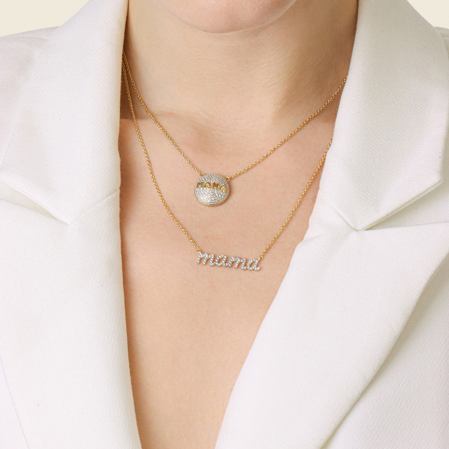 Lab-Grown Mom Sphere Pendant Necklace