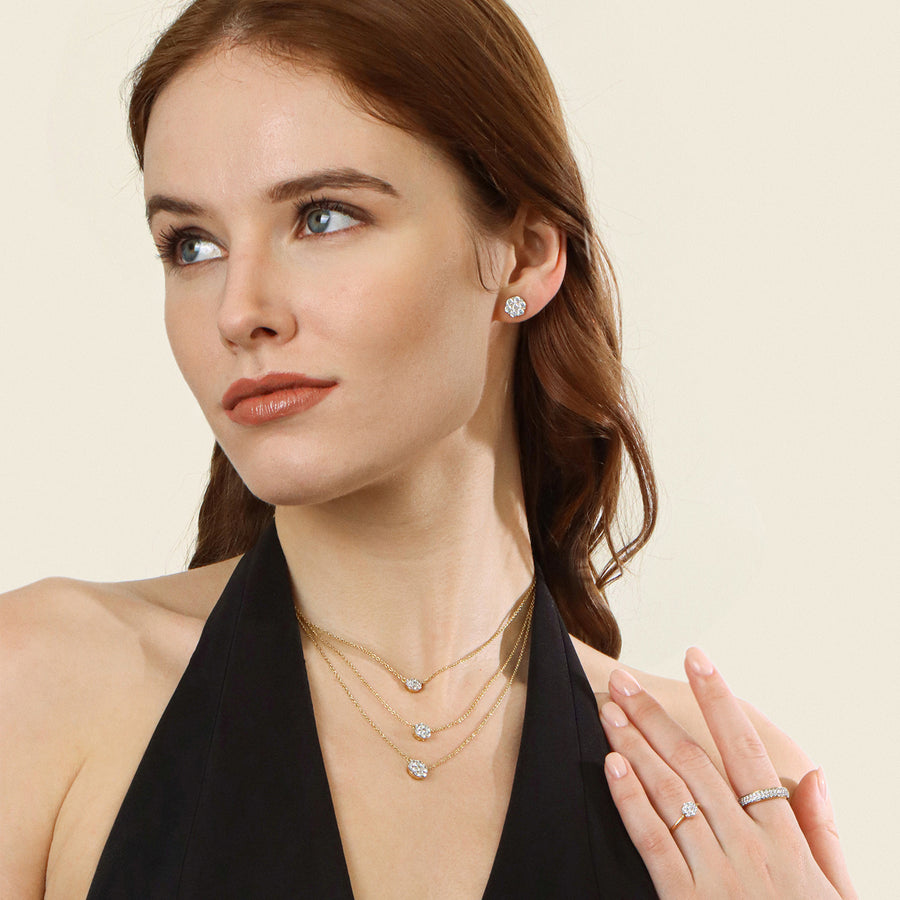 Lab-Grown Small Sphere Pendant Necklace