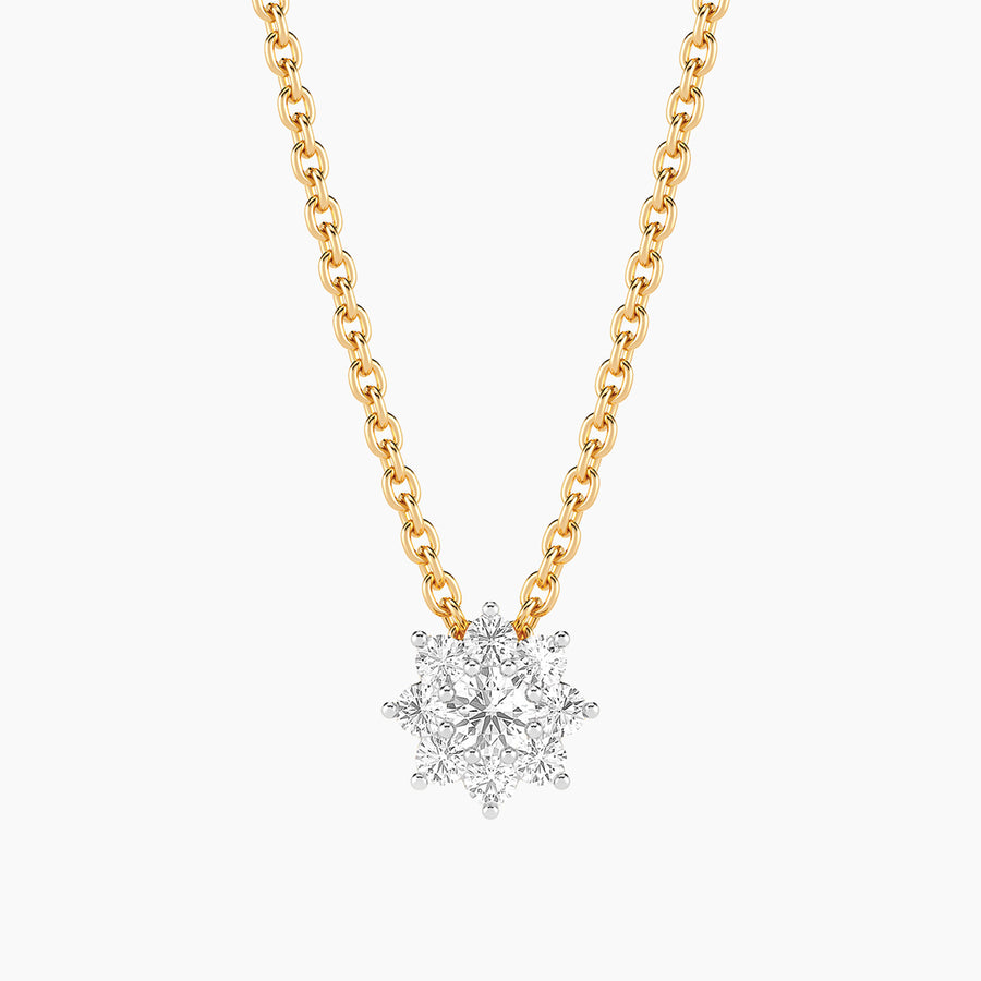 Lab-Grown 0.22 Bloom Pendant Necklace