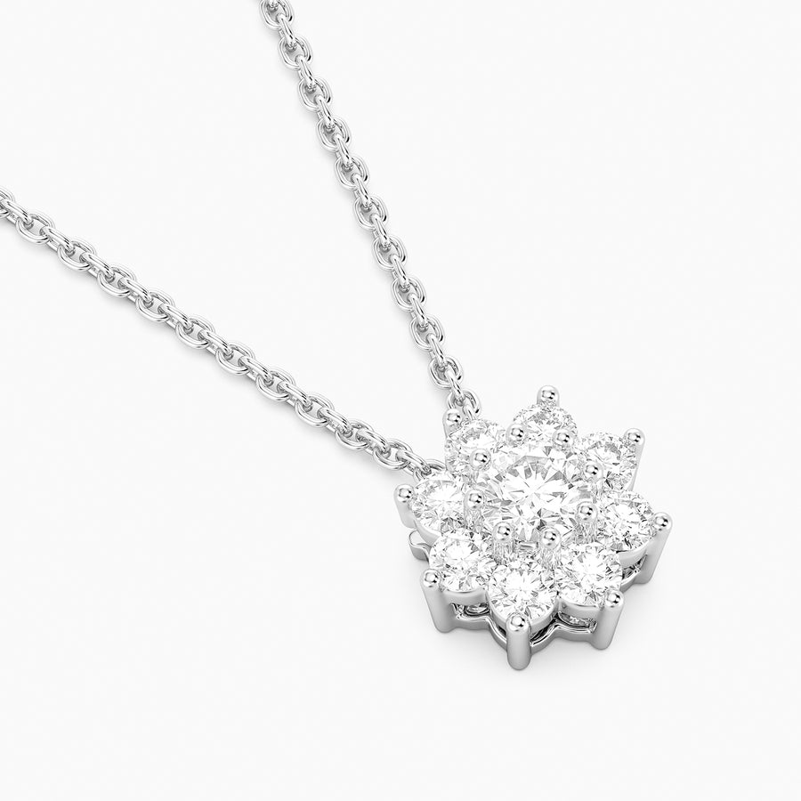 Lab-Grown 0.22 Bloom Pendant Necklace
