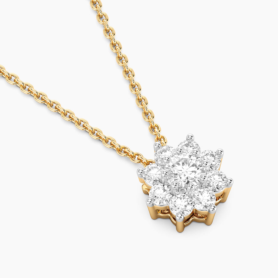 Lab-Grown 0.22 Bloom Pendant Necklace