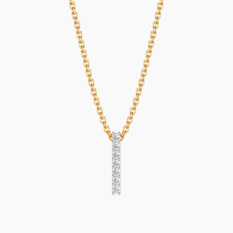 Lab-Grown Classic Bar Pendant Necklace