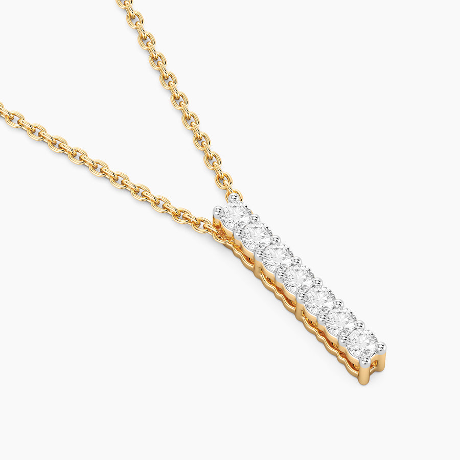 Lab-Grown Classic Bar Pendant Necklace