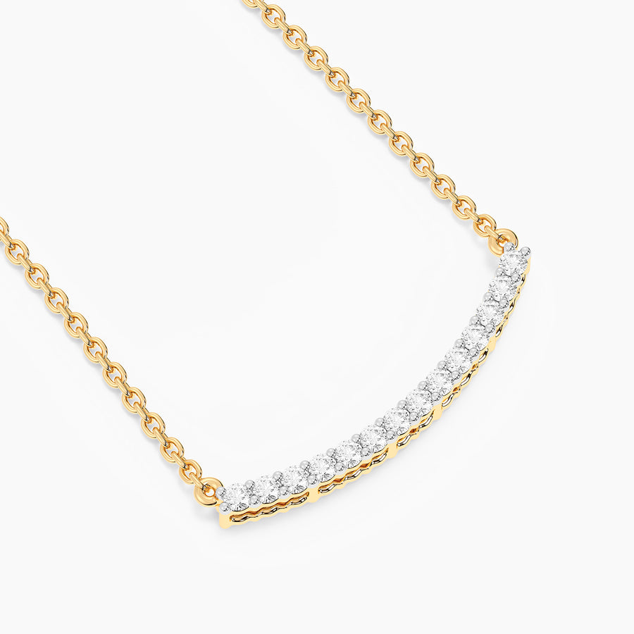 Lab-Grown 0.16 Ct Jewel Bar Pendant Necklace