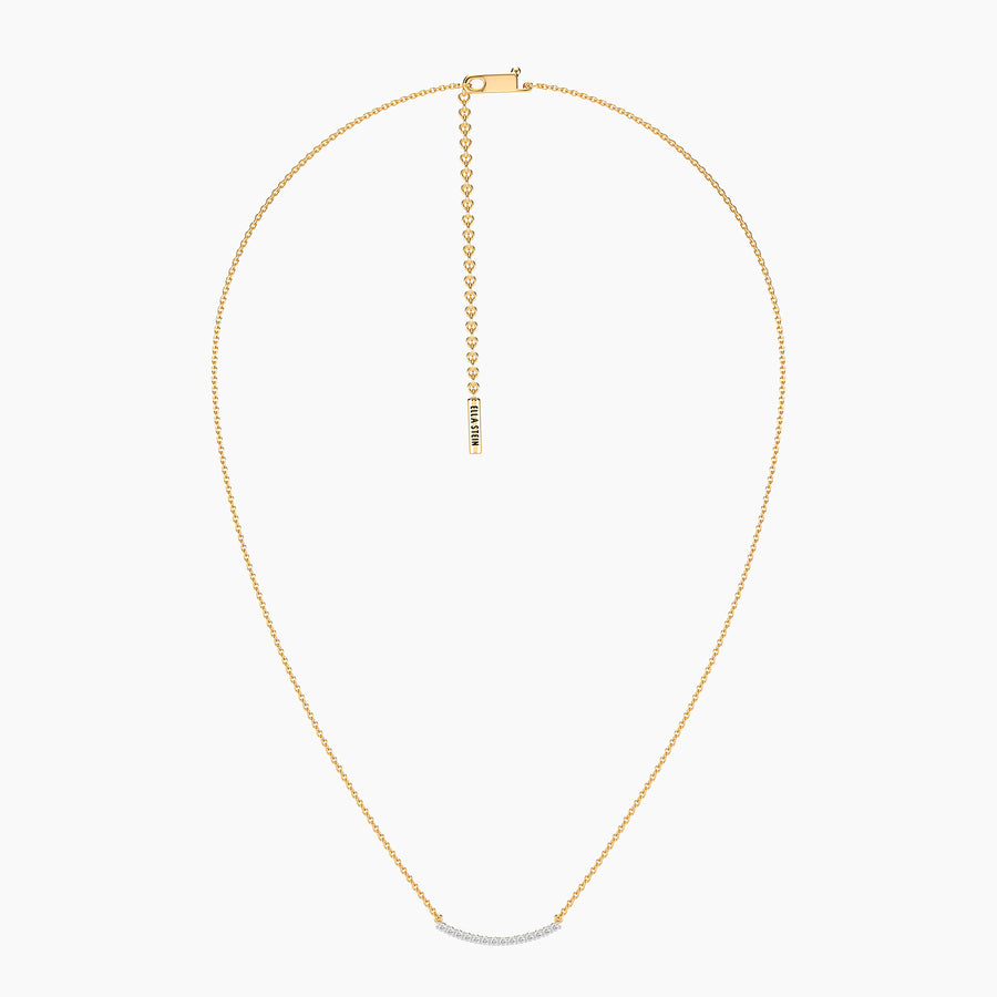 Lab-Grown 0.16 Ct Jewel Bar Pendant Necklace