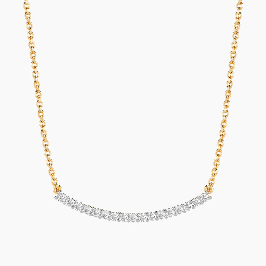 Lab-Grown 0.2 Ct Jewel Bar Pendant Necklace
