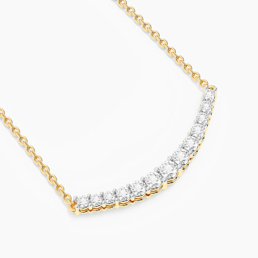 Lab-Grown 0.2 Ct Jewel Bar Pendant Necklace
