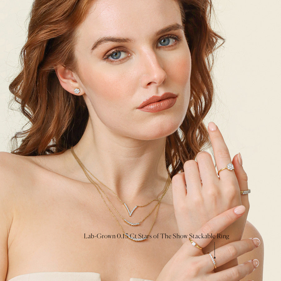 Lab-Grown 0.13 Ct Stars of The Show Stackable Ring