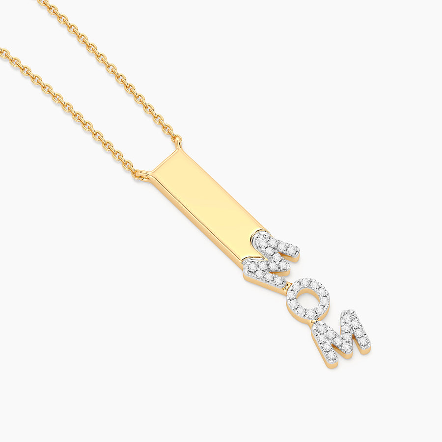 Lab-Grown Mom Dangling Pendant Necklace