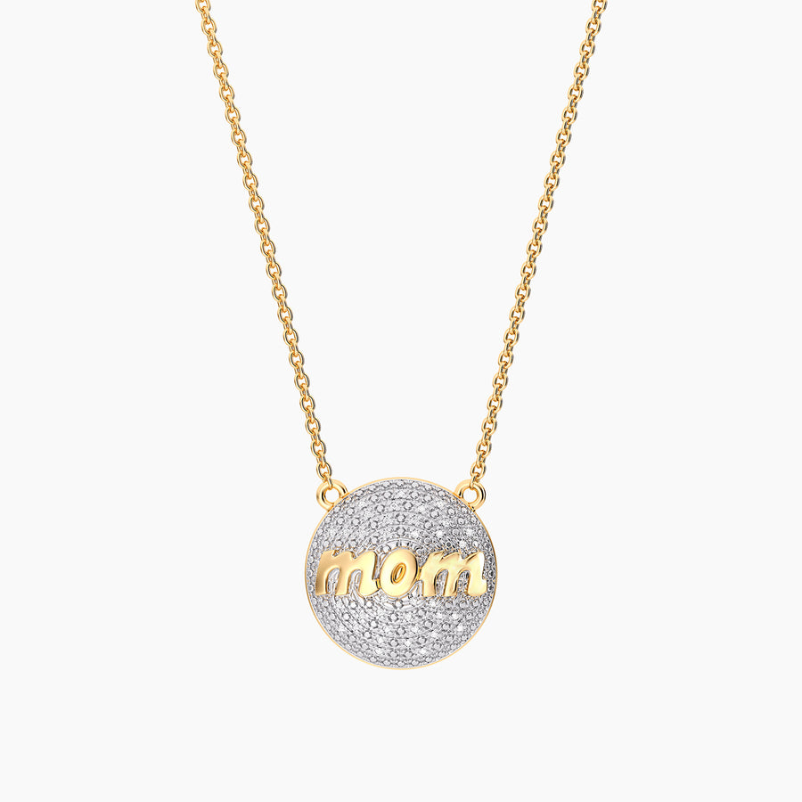 Lab-Grown Mom Sphere Pendant Necklace