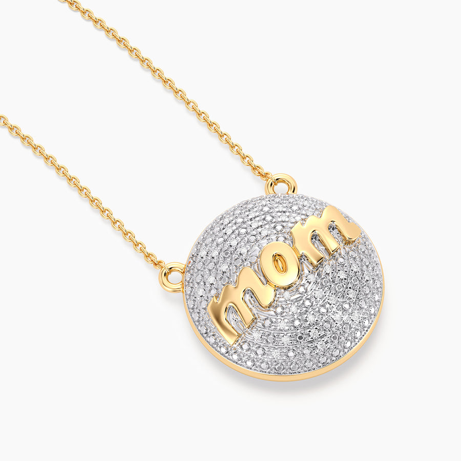 Lab-Grown Mom Sphere Pendant Necklace