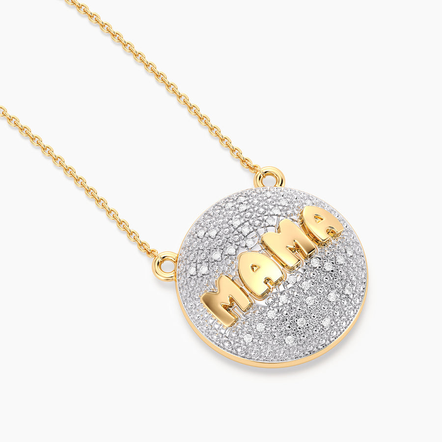 Lab-Grown Mama Sphere Pendant Necklace