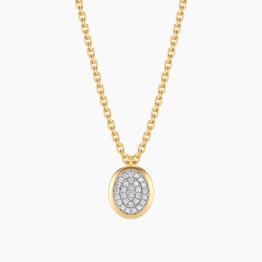 Lab-Grown Optimistic Oval Pendant Necklace