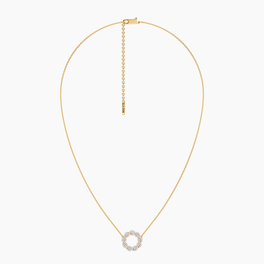 Lab-Grown Family Knot Pendant Necklace