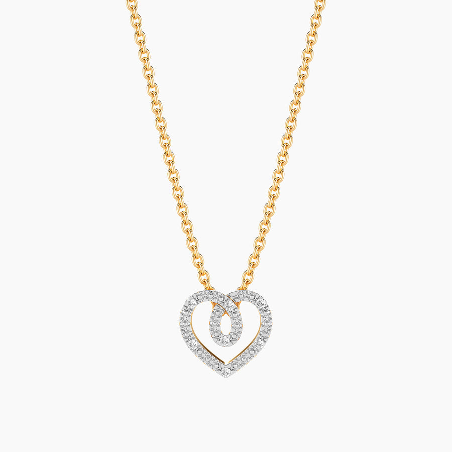 Lab-Grown Heart Intertwined Pendant Necklace