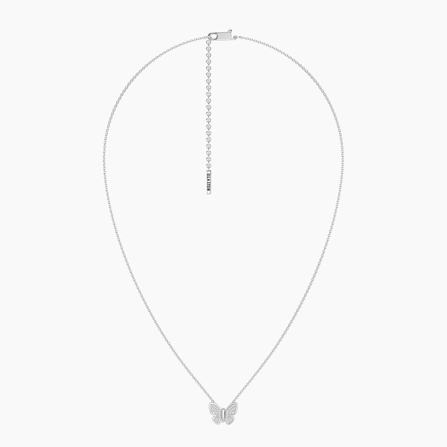 Lab-Grown Classic Butterfly Pendant Necklace