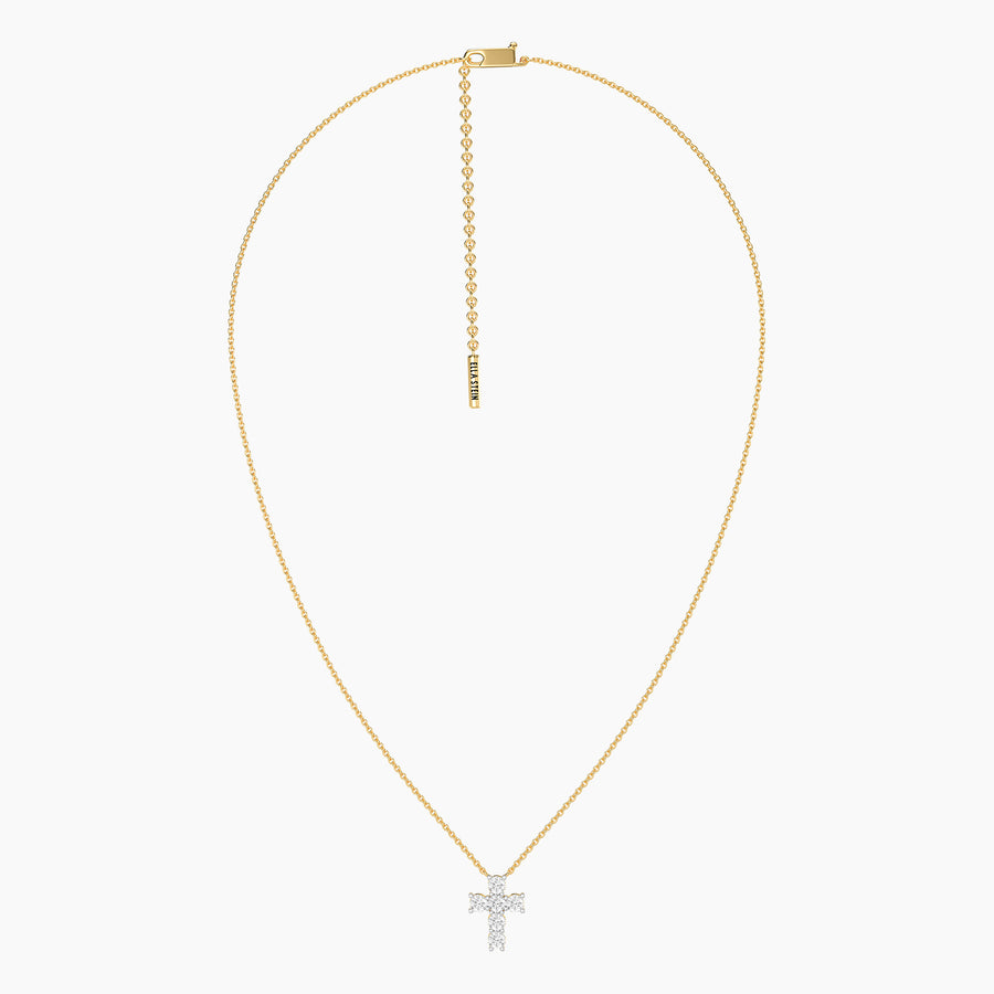Lab-Grown Divine Grace Diamond Cross Pendant Necklace