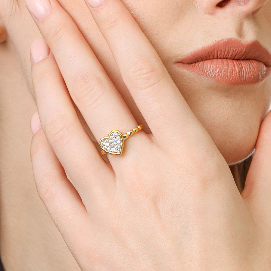 Lab-Grown Signature Heart Ring