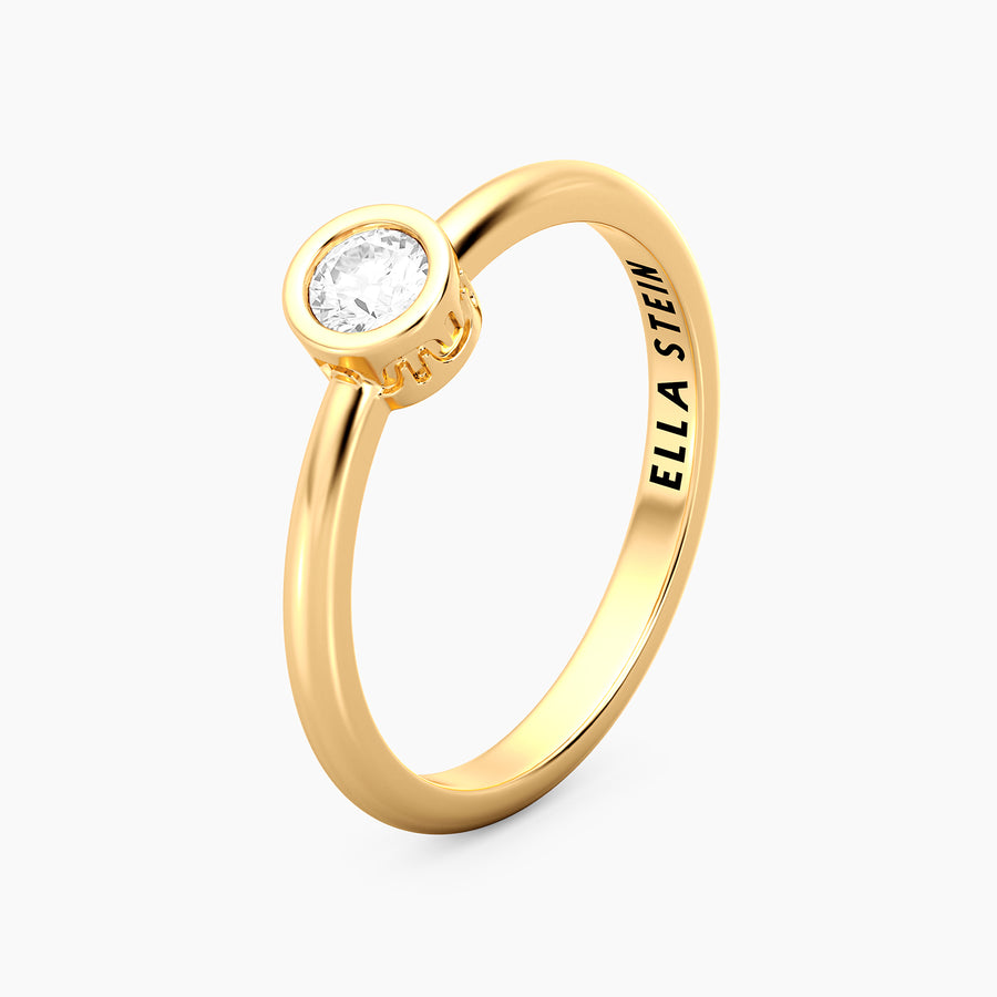 Lab-Grown 0.20 Ct Signature Bezel Ring
