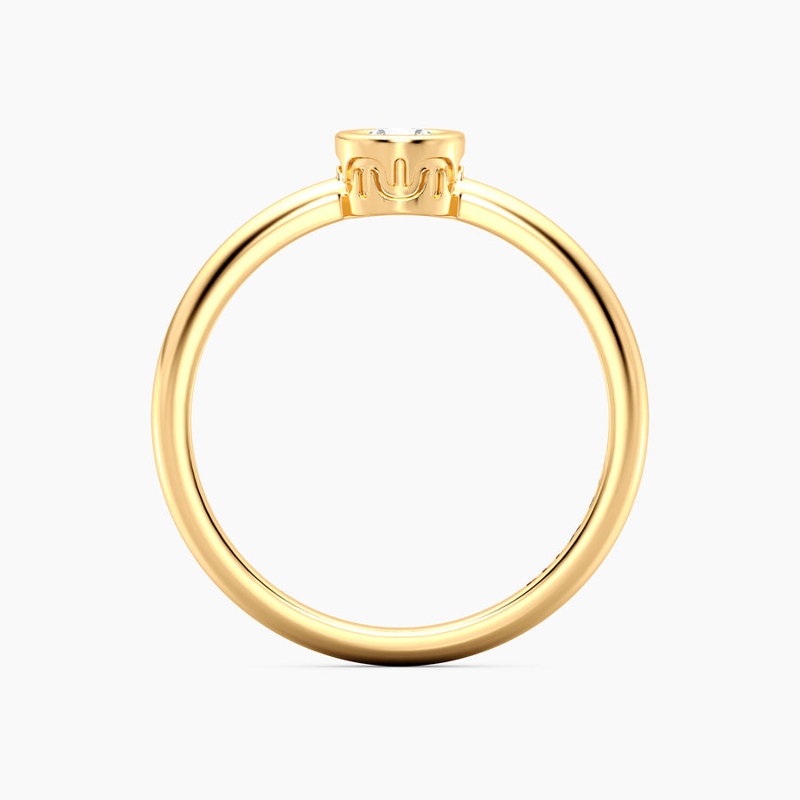 Lab-Grown 0.20 Ct Signature Bezel Ring