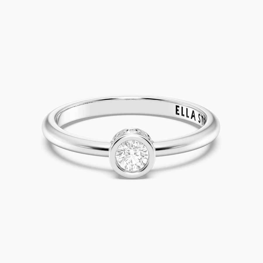 Lab-Grown 0.20 Ct Signature Bezel Ring