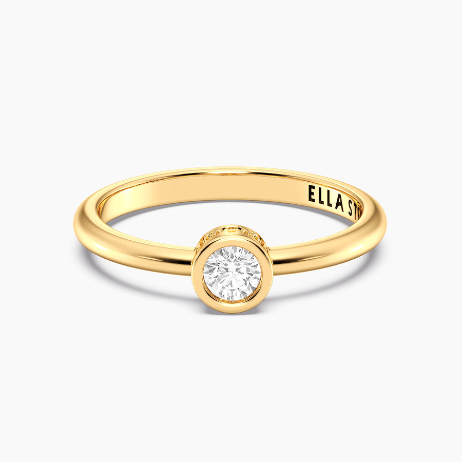 Lab-Grown 0.20 Ct Signature Bezel Ring