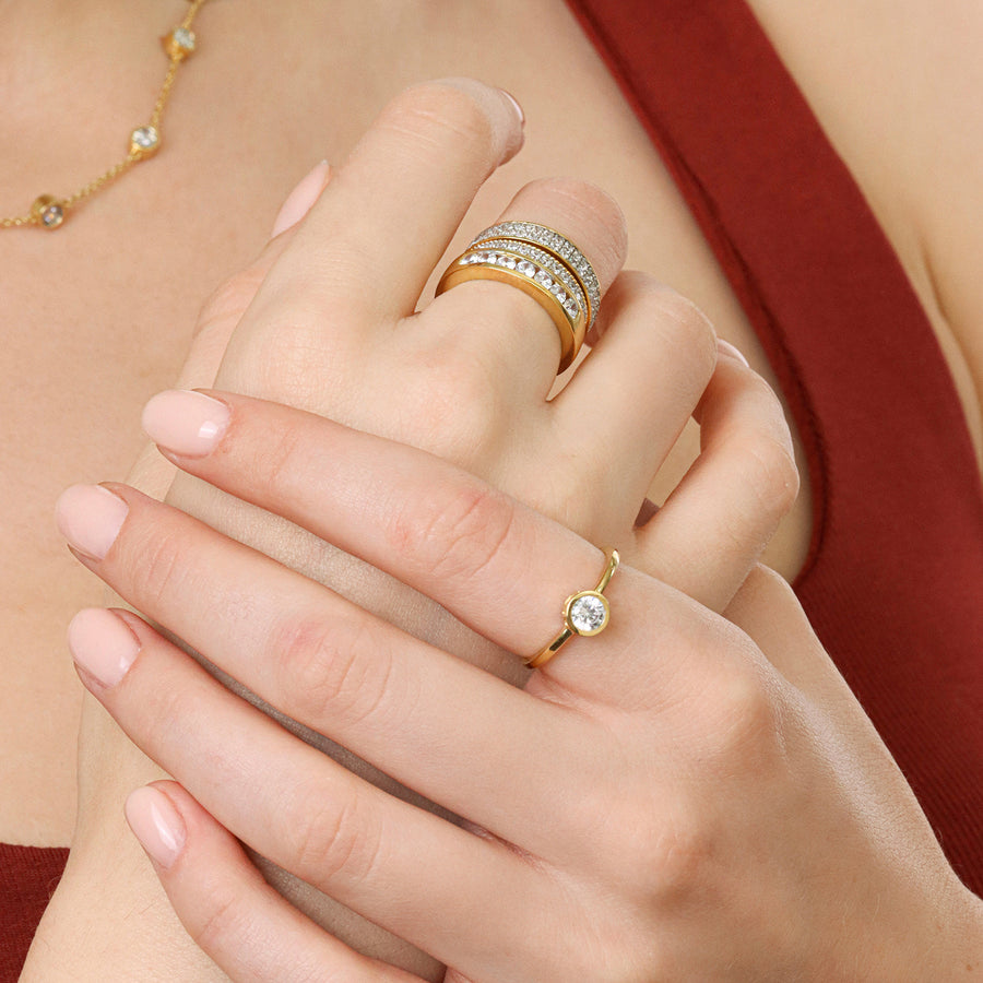 Lab-Grown 0.20 Ct Signature Bezel Ring