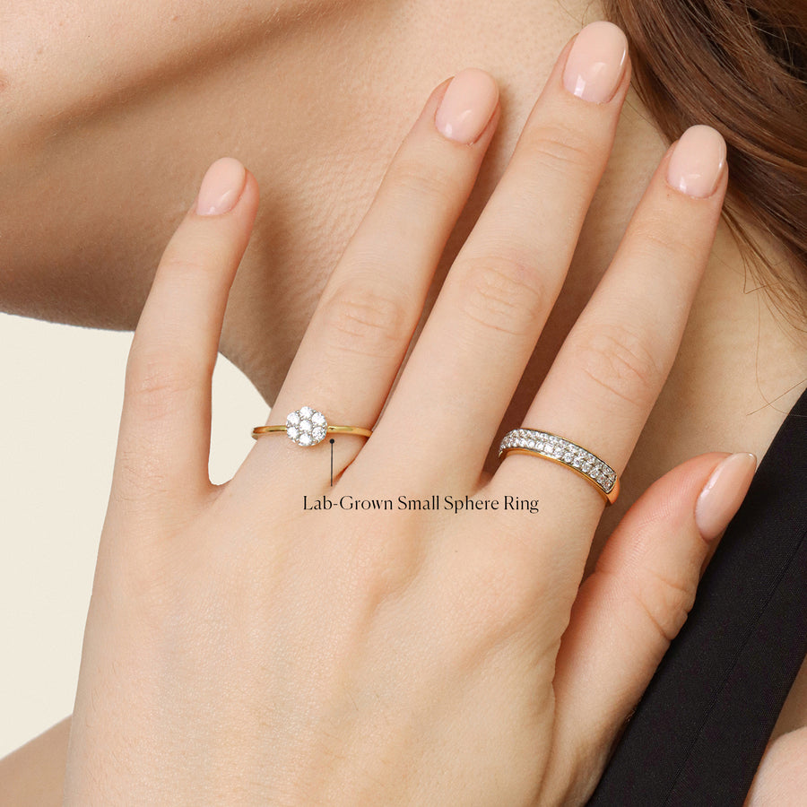 Lab-Grown Small Sphere Ring